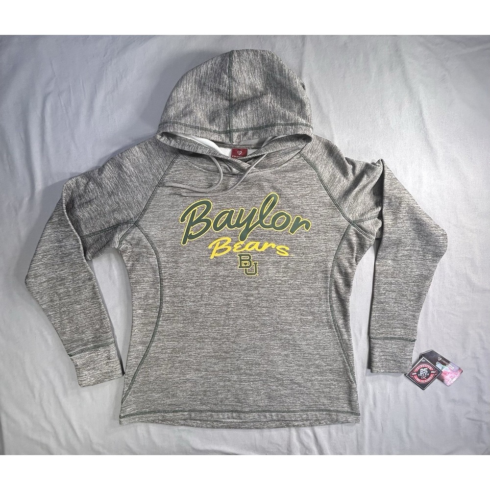 Colosseum Baylor Bears Grey Hoodie NCAA Women's Large NEW w/flaw